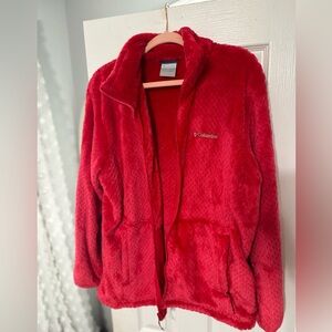 Columbia textured high pile fleece full zip jacket